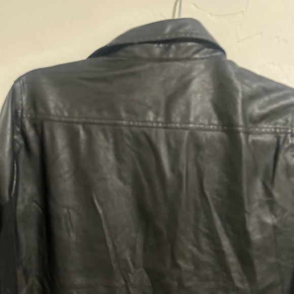 Bcbg faux leather button up - Picture 2 of 10